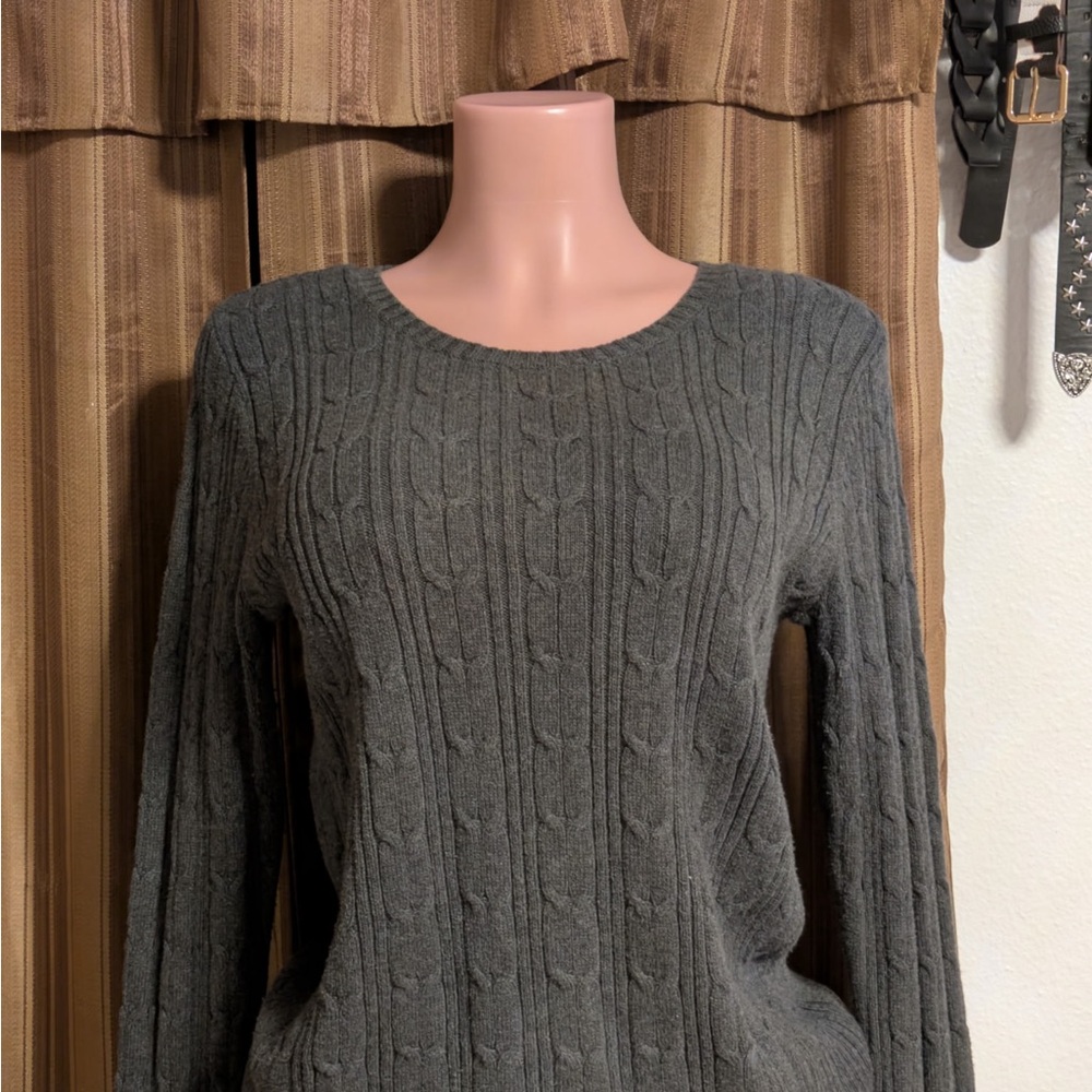 St. John's Bay Gray Cable Knit Sweater
